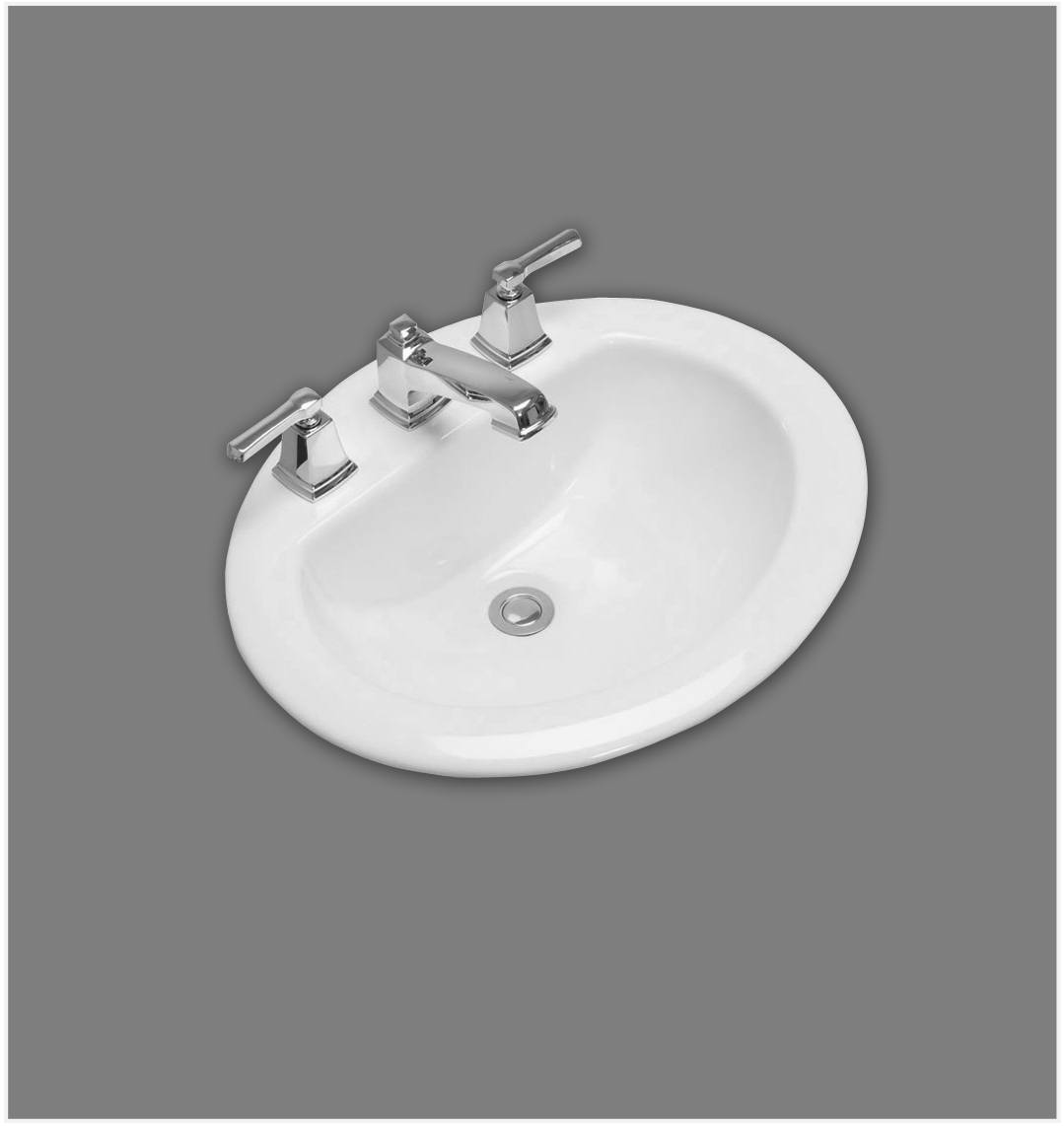 Mainline Collection Oval Drop In 4cc Bathroom Sink